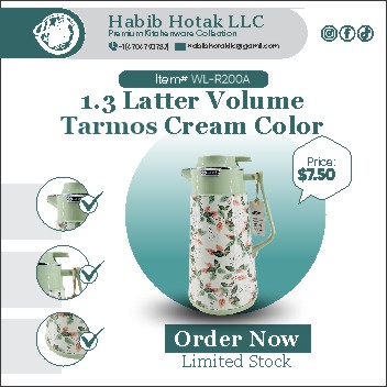 1.3 litre Volume Thermos Cream Color