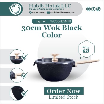 30cm Wok Black Color